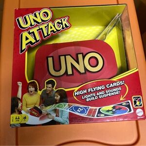 New in Box Mattel UNO Attack Game with Special Electronic Card Launcher